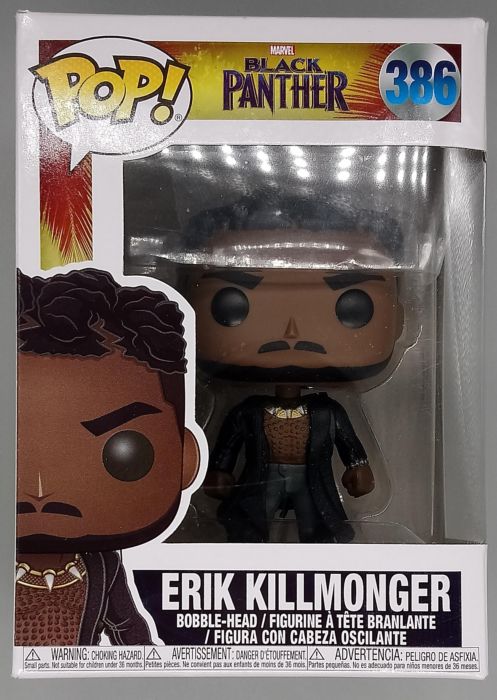 386 Erik Killmonger (Scars) Marvel Black Panther - Damaged Box Funko POP