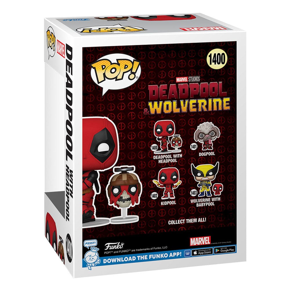 1400 Deadpool w/Headpool - Marvel Deadpool 3 Wolverine Funko POP - Brand New