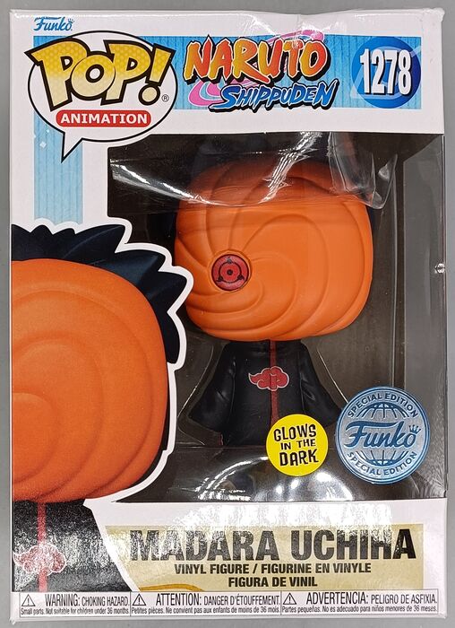 #1278 Madara Uchiha Glow - Naruto Shippuden Box Damaged Funko POP