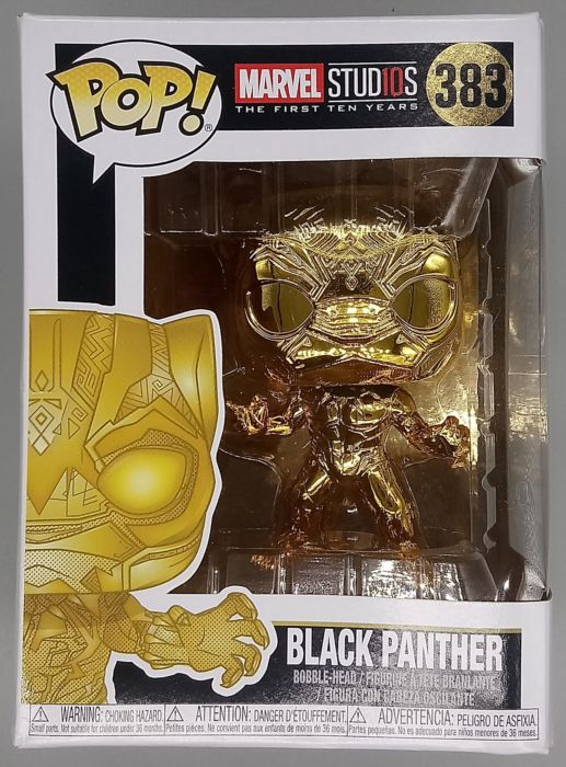 #383 Black Panther (Gold) - Chrome - Marvel 10 - Box Damaged Funko POP