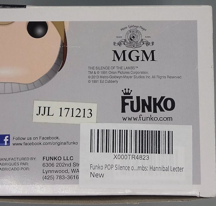 #25 Hannibal Lecter - The Silence of the Lambs Horror - Box Damaged Funko POP