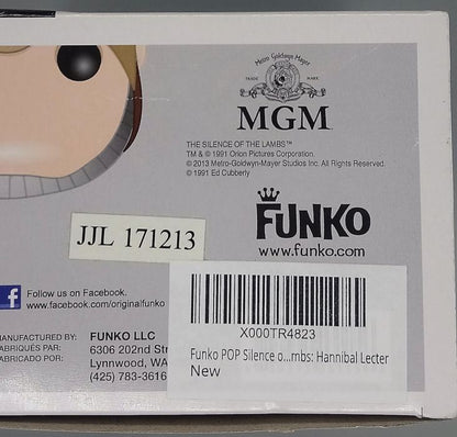 #25 Hannibal Lecter - The Silence of the Lambs Horror - Box Damaged Funko POP