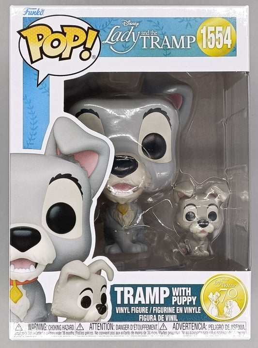 1554 Tramp with Puppy - Disney Lady and the Tramp Funko POP - Brand New