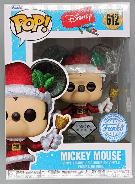 612 Mickey Mouse (Holiday) - Diamond - Disney Funko POP - Brand New