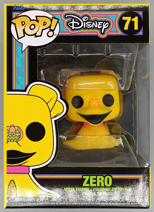 71 Zero - Blacklight - Disney The Nightmare Before Christmas - Box Damaged Funko POP