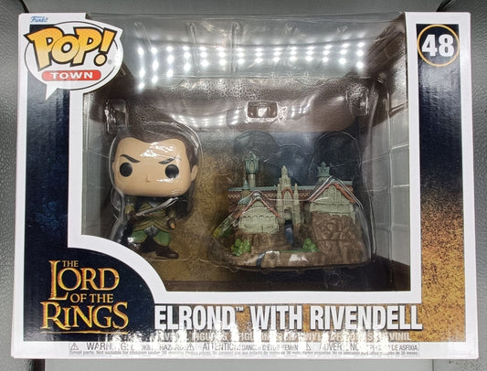 48 Elrond with Rivendell - Town - The Lord of the Rings Funko POP - Brand New