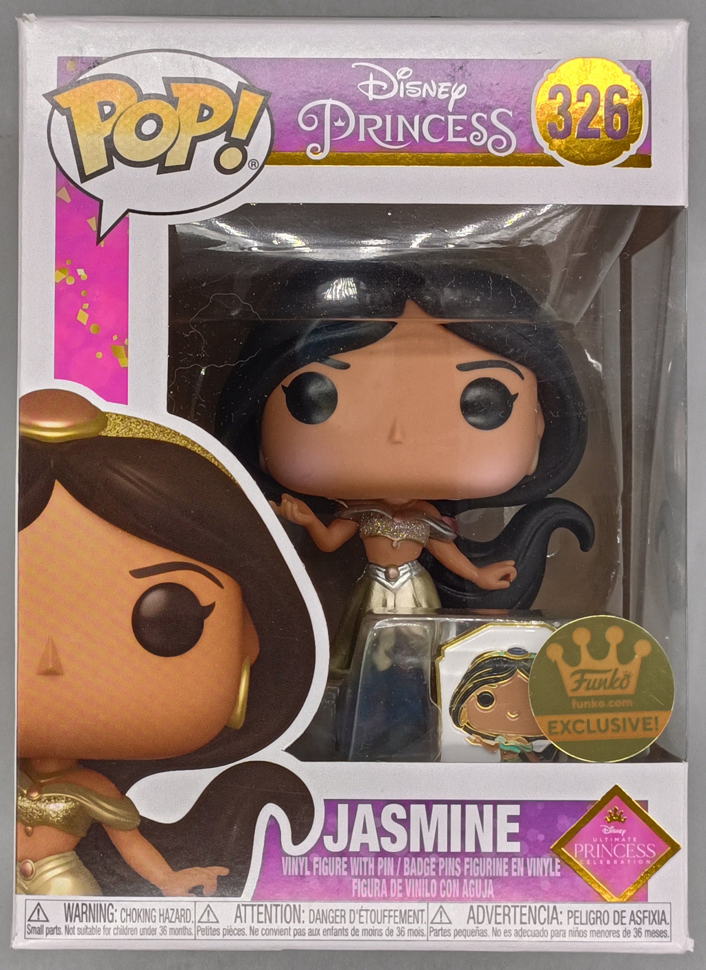 #326 Jasmine (Gown, Ultimate Princess) Disney Aladdin Box Damaged Funko POP