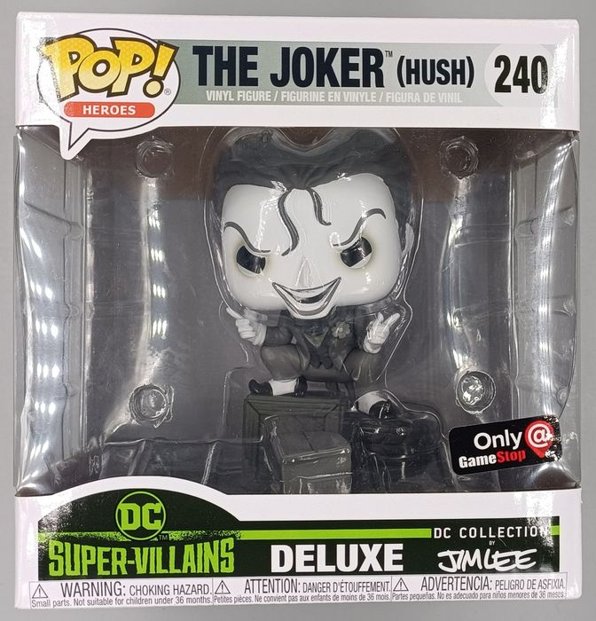 #240 The Joker (Hush) - Deluxe B&W - DC Jim Lee Funko POP
