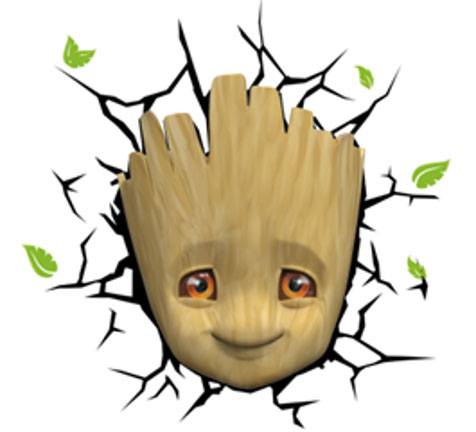 Marvel 3D LED Light Baby Groot Face 3D Decoration
