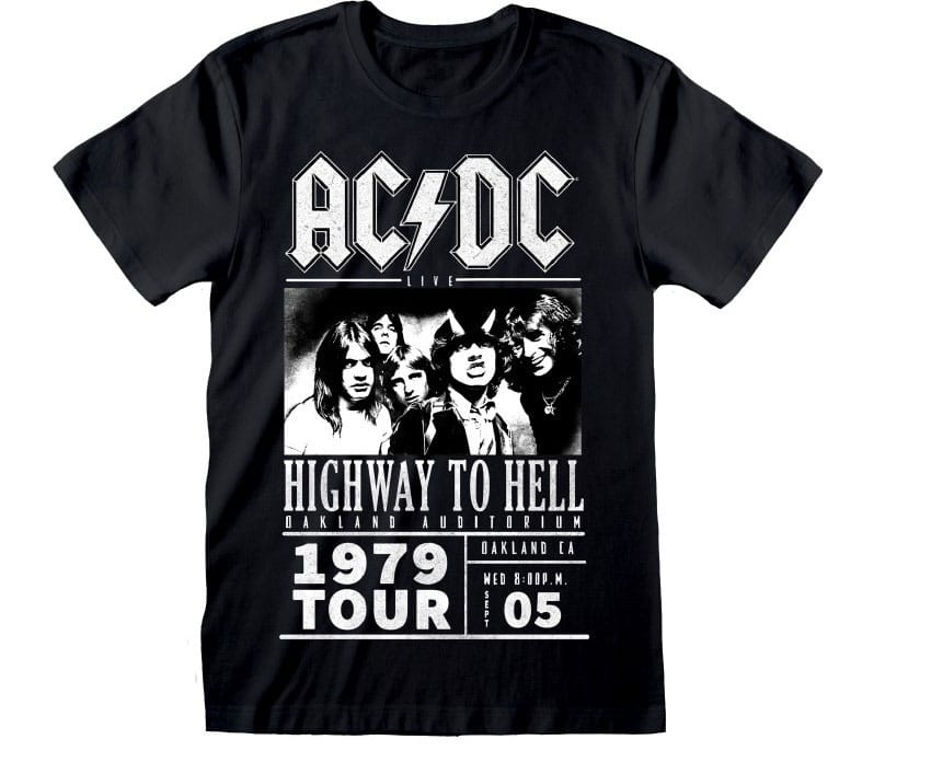 AC/DC T-Shirt Highway To Hell 1979 Tour Black T-shirts