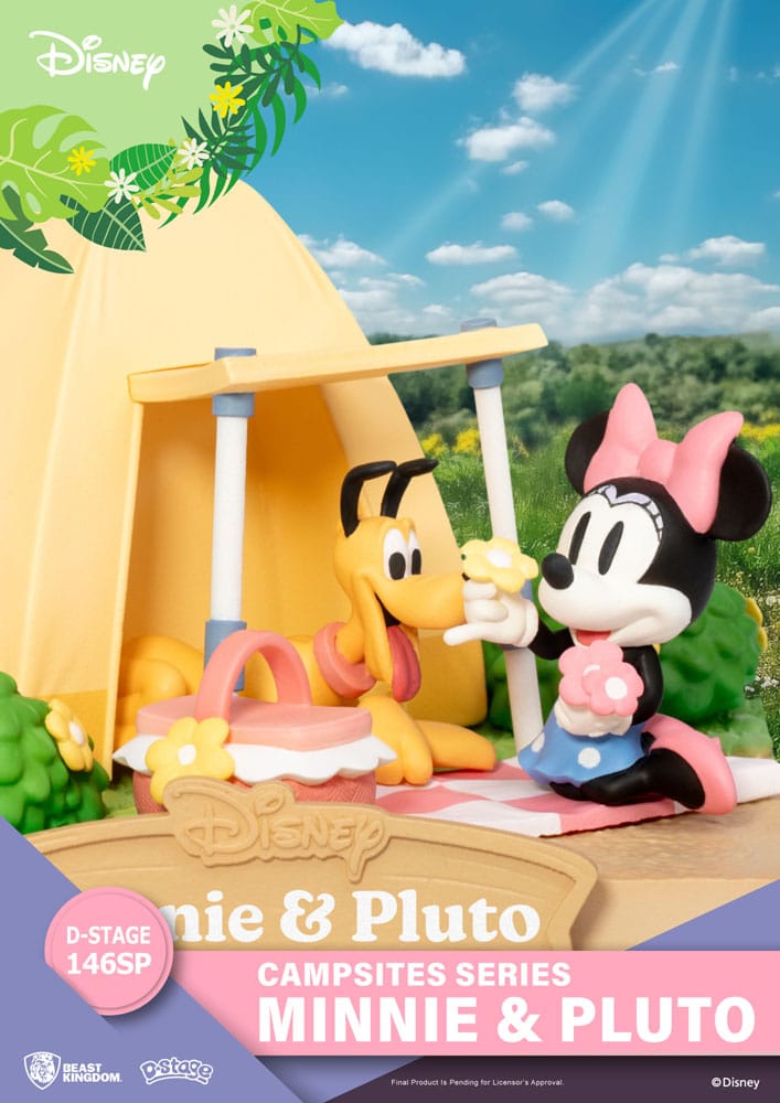 Disney D-Stage Campsite Series PVC Diorama Mini & Pluto Special Edition 10 cm Dioramas