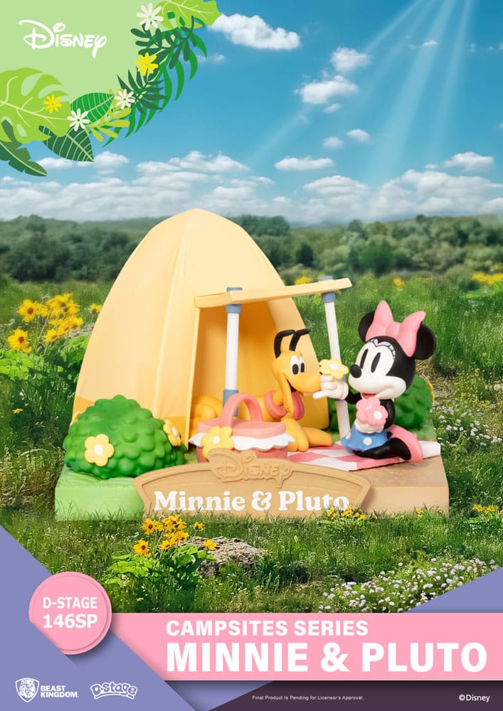 Disney D-Stage Campsite Series PVC Diorama Mini & Pluto Special Edition 10 cm Dioramas