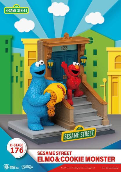 Sesame Street D-Stage PVC Statue Elmo & Cookie Monster 11 cm