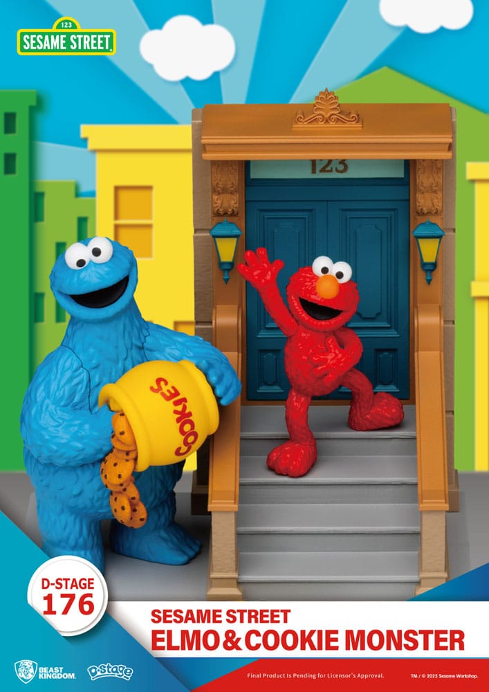 Sesame Street D-Stage PVC Statue Elmo & Cookie Monster 11 cm