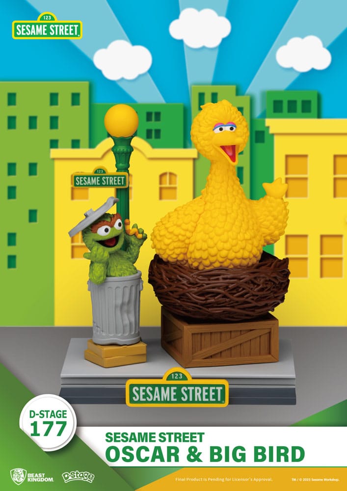 Sesame Street D-Stage PVC Statue Oscar & Big Bird 12 cm