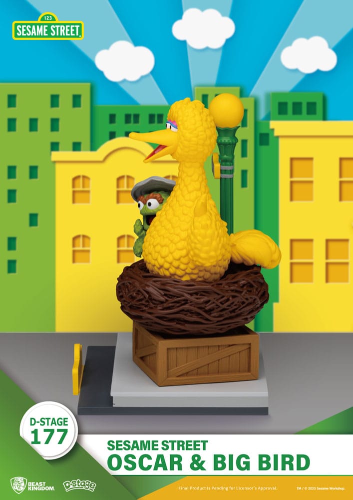 Sesame Street D-Stage PVC Statue Oscar & Big Bird 12 cm