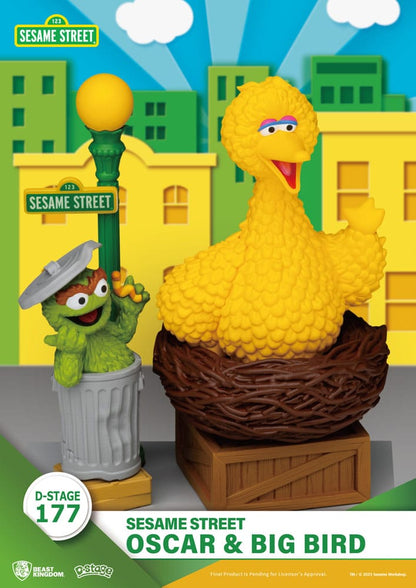 Sesame Street D-Stage PVC Statue Oscar & Big Bird 12 cm