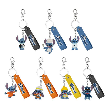 Lilo & Stitch Job Experience Camp Series Keychains Blind Box Stitch 4 cm Assortment (6) Keyrings