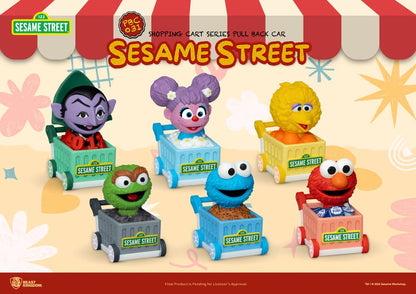 Sesame Street Pull Back Cars Shopping Cart Blind Box (6) 5 cm
