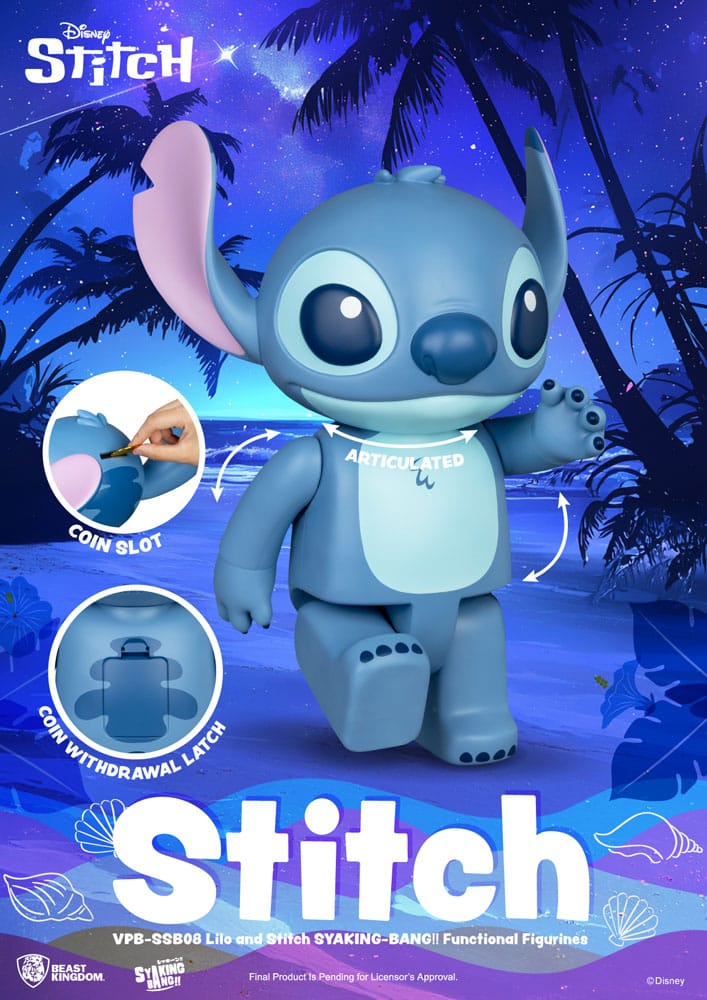 Lilo & Stitch Syaing Bang Vinyl Bank Stitch 30 cm