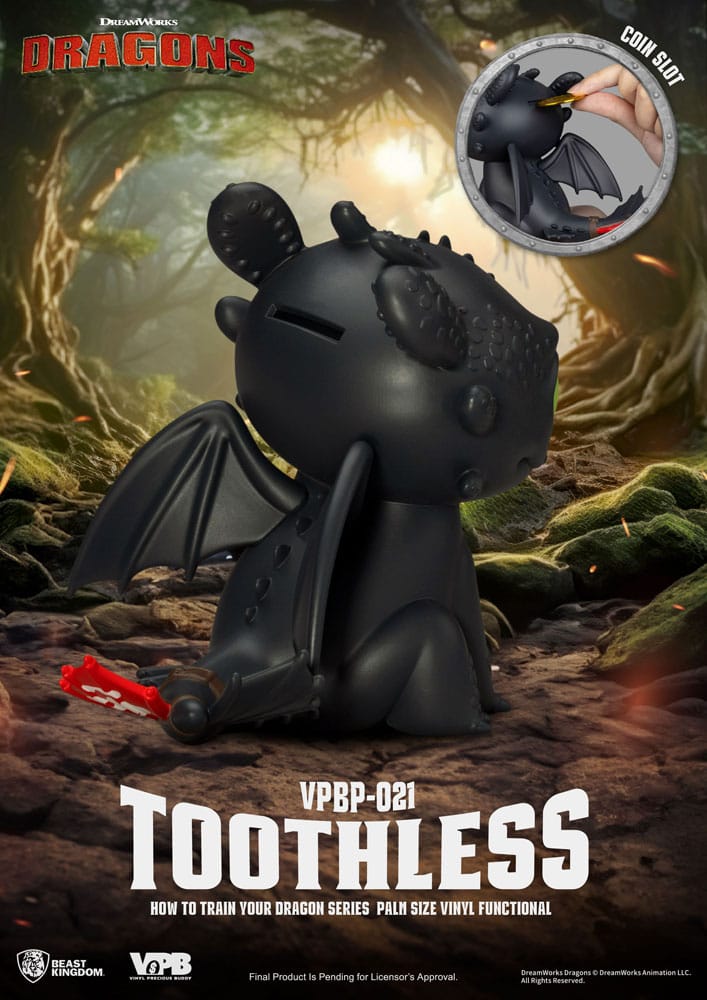 How to Train Your Dragon Piggy Vinyl Bank Toothless 12 cm Banks