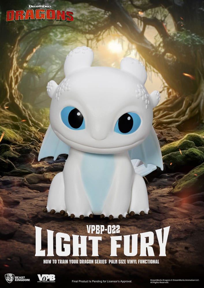 How To Train Your Dragon Piggy Vinyl Bank Light Fury 12 cm