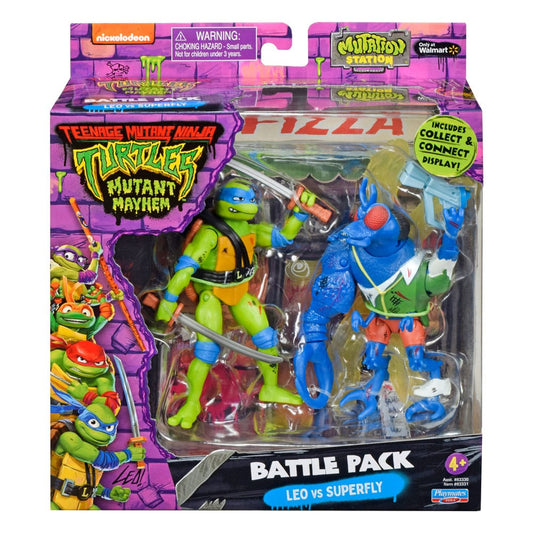 Teenage Mutant Ninja Turtles Action Figures Leonardo vs. Super Fly 11 cm Action figures