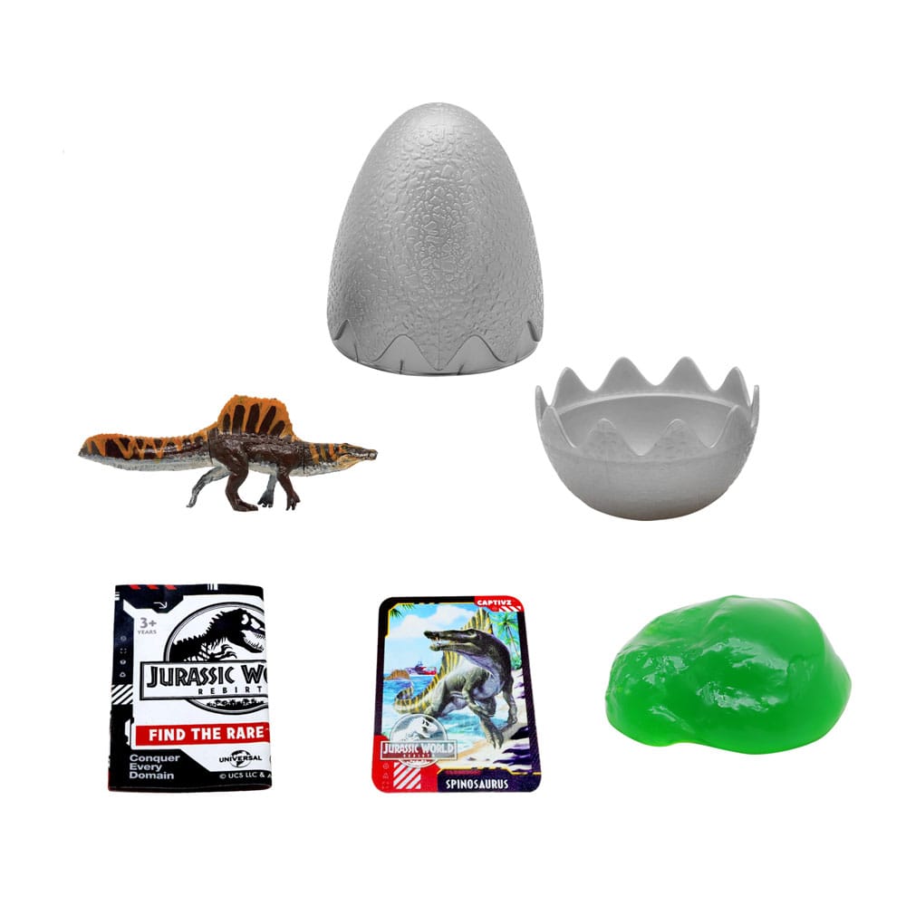Jurassic World Rebirth Pop N Lock Breach Blind Box Captivz Build n Battle Dinos Display (12)