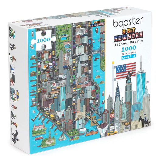 8-Bit Pixel Puzzle New York Level 3 1000 Pieces