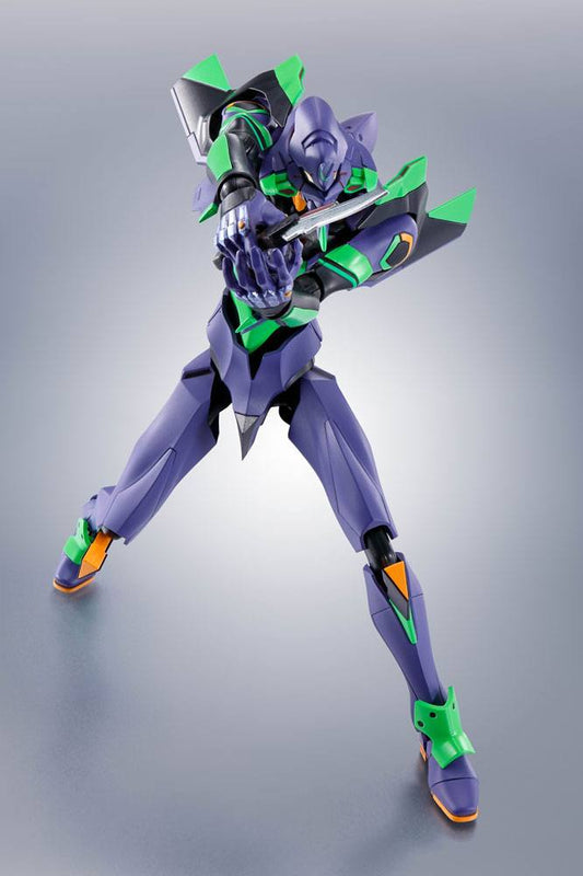 Evangelion: 3.0+1.0 Thrice Upon a Time Robot Spirits Action Figure Side EVA  Evangelion Test Type-01 + Spear of Cassius Renewal Color Edition Reissue