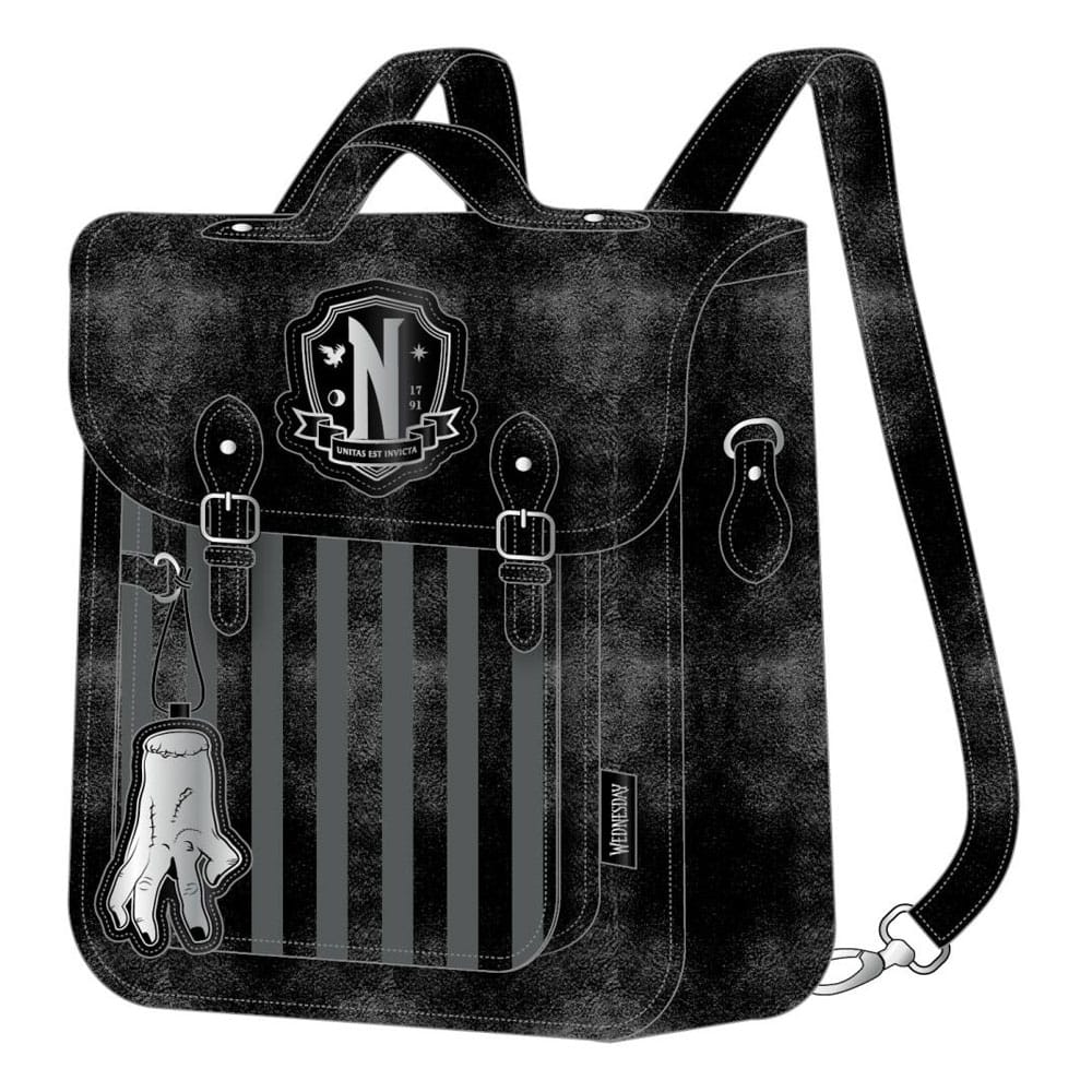 Wednesday Fashion - Faux Leather Backpack Nevermore