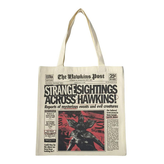 Stranger Things Tote Bag Newspaper Bags