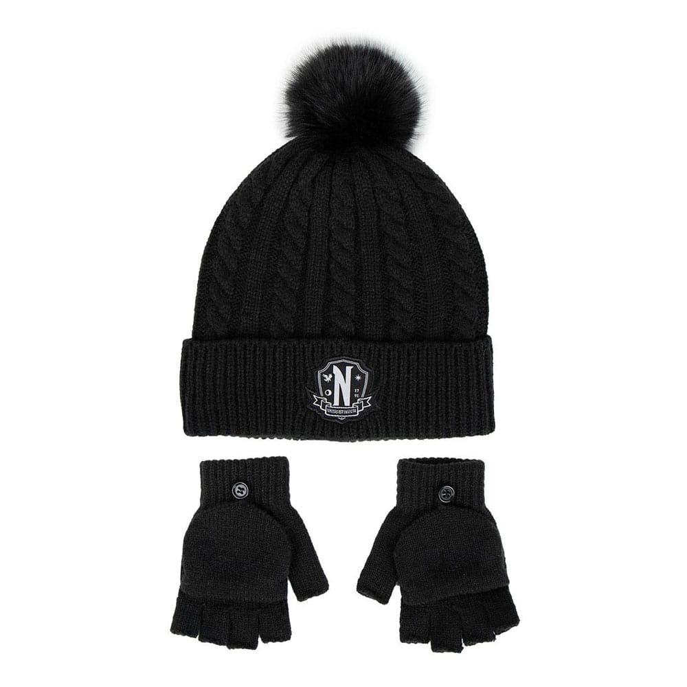 Wednesday Beanie & Gloves Set Nervermore Beanies & Caps