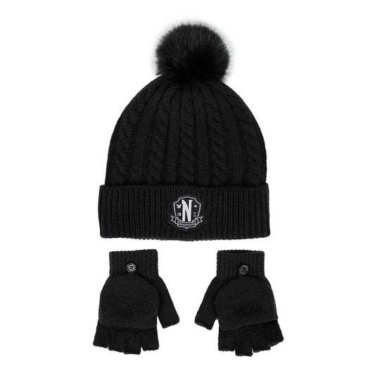 Wednesday Beanie & Gloves Set Nervermore Beanies & Caps