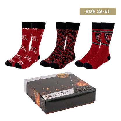 House of the Dragon Socks 3-Pack 36-41 Footwear