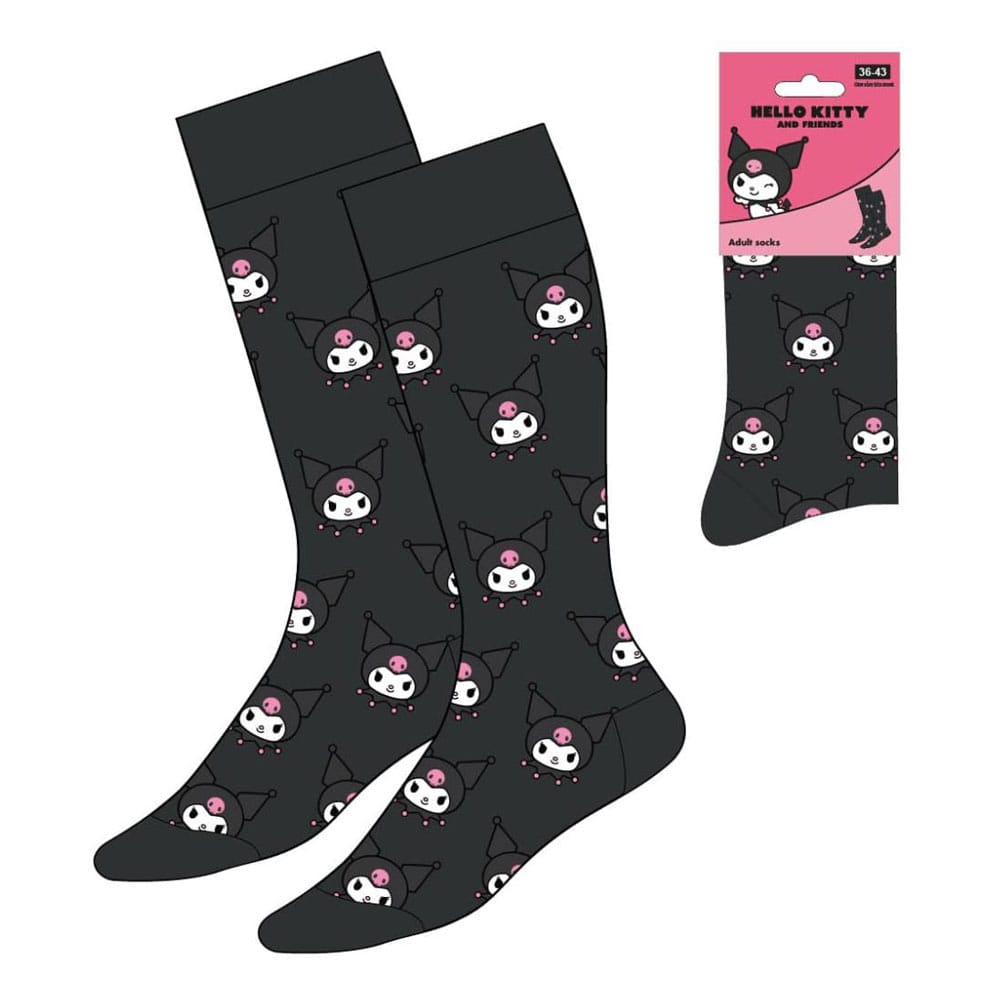 Sanrio Socks Kuromi Face 36-43