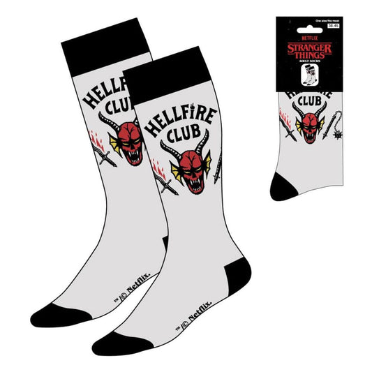 Stranger Things Socks Hellfire Club White 38-45 Footwear