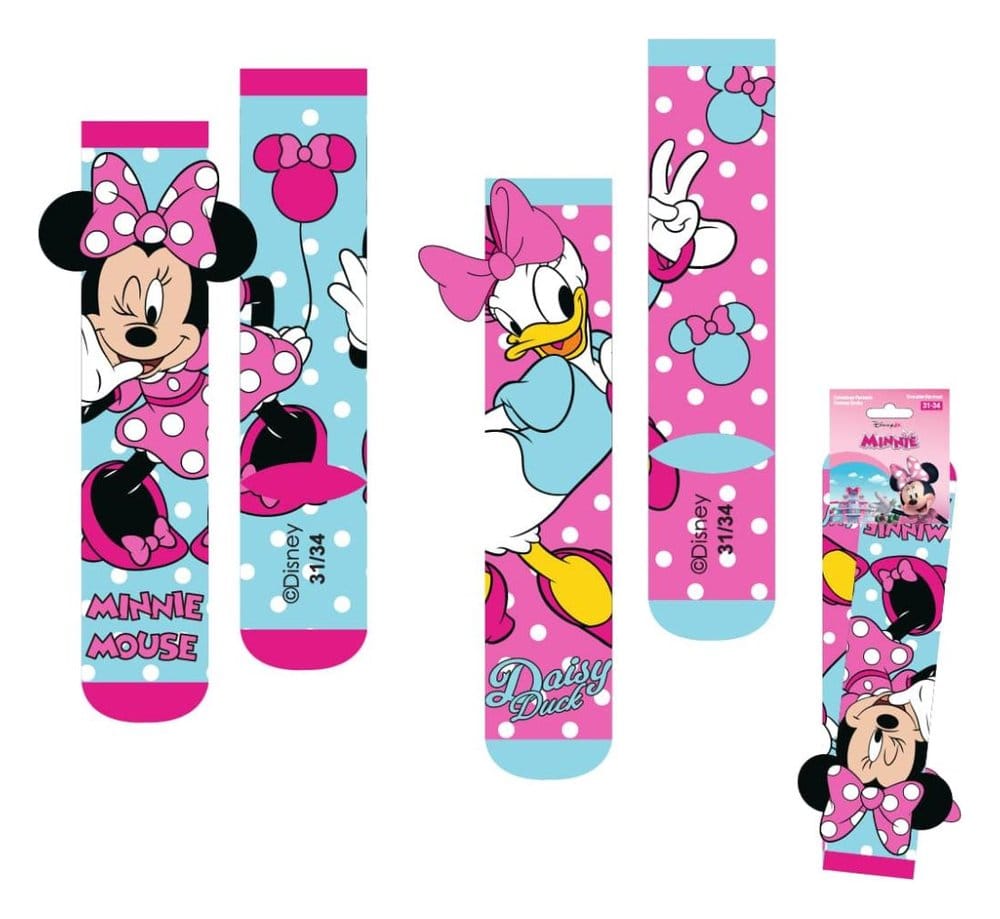 Disney Socks with Applications Minnie Mouse 27-34