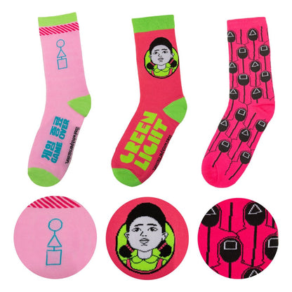 Squid Game Socks 3-Pack Footwear