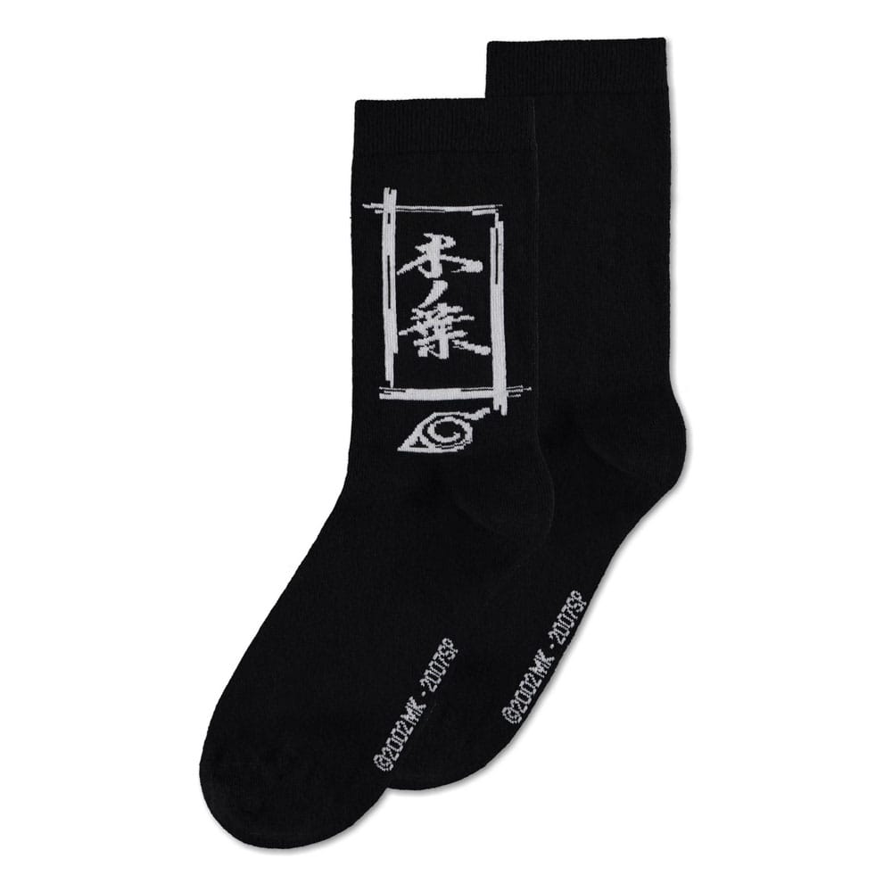 Naruto Shippuden Socks 3-Pack Sasuke Symbol 43-46 Footwear