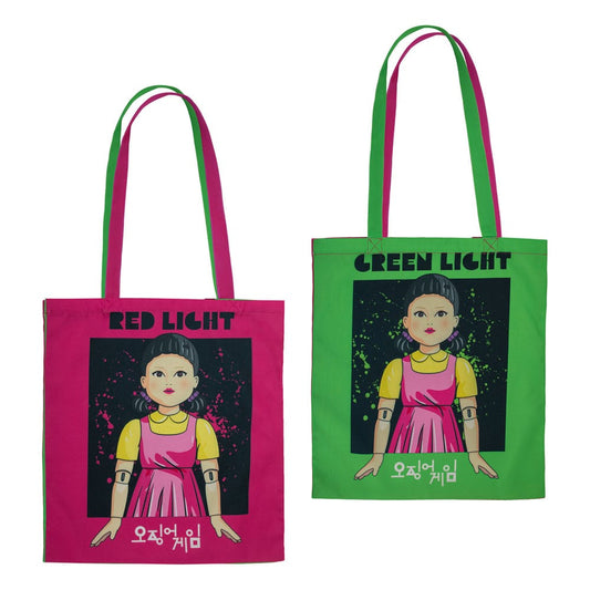Squid Game Tote Bag Red light green light Bags