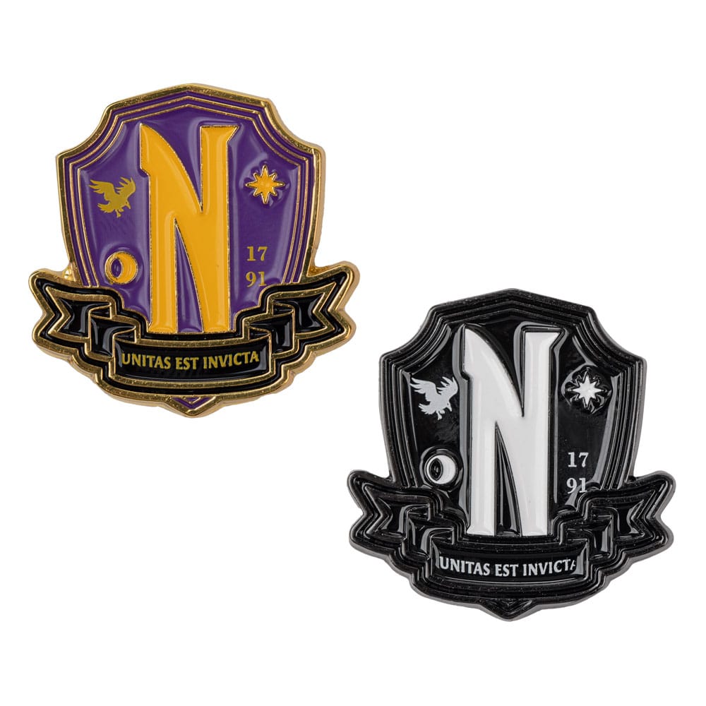 Wednesday Pins 2-Pack Nevermore Academy Pins & Brooches