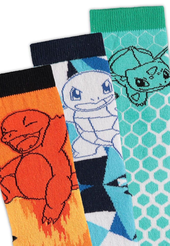 Pokemon Socks 3-Pack Crew 43-46 Footwear