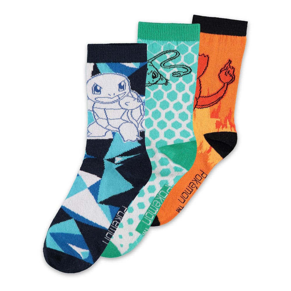 Pokemon Socks 3-Pack Crew 43-46 Footwear