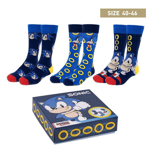 Sonic the Hedgehog Socks 3-Pack Sonic 40-46 Footwear