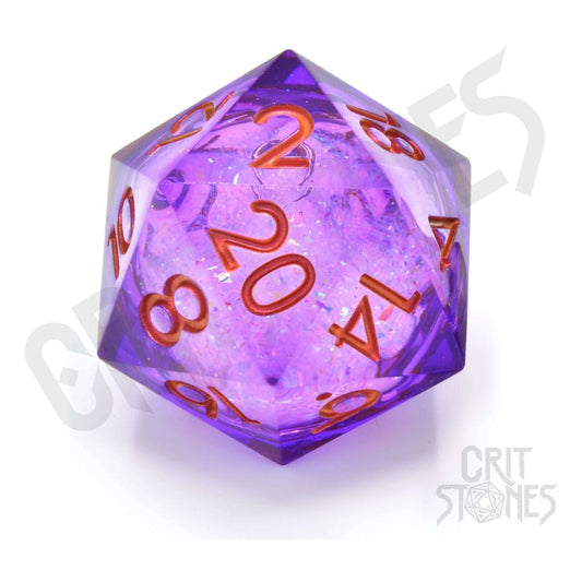 CritStones Liquid Core Dice D20 Feywild Sparkle 3 cm