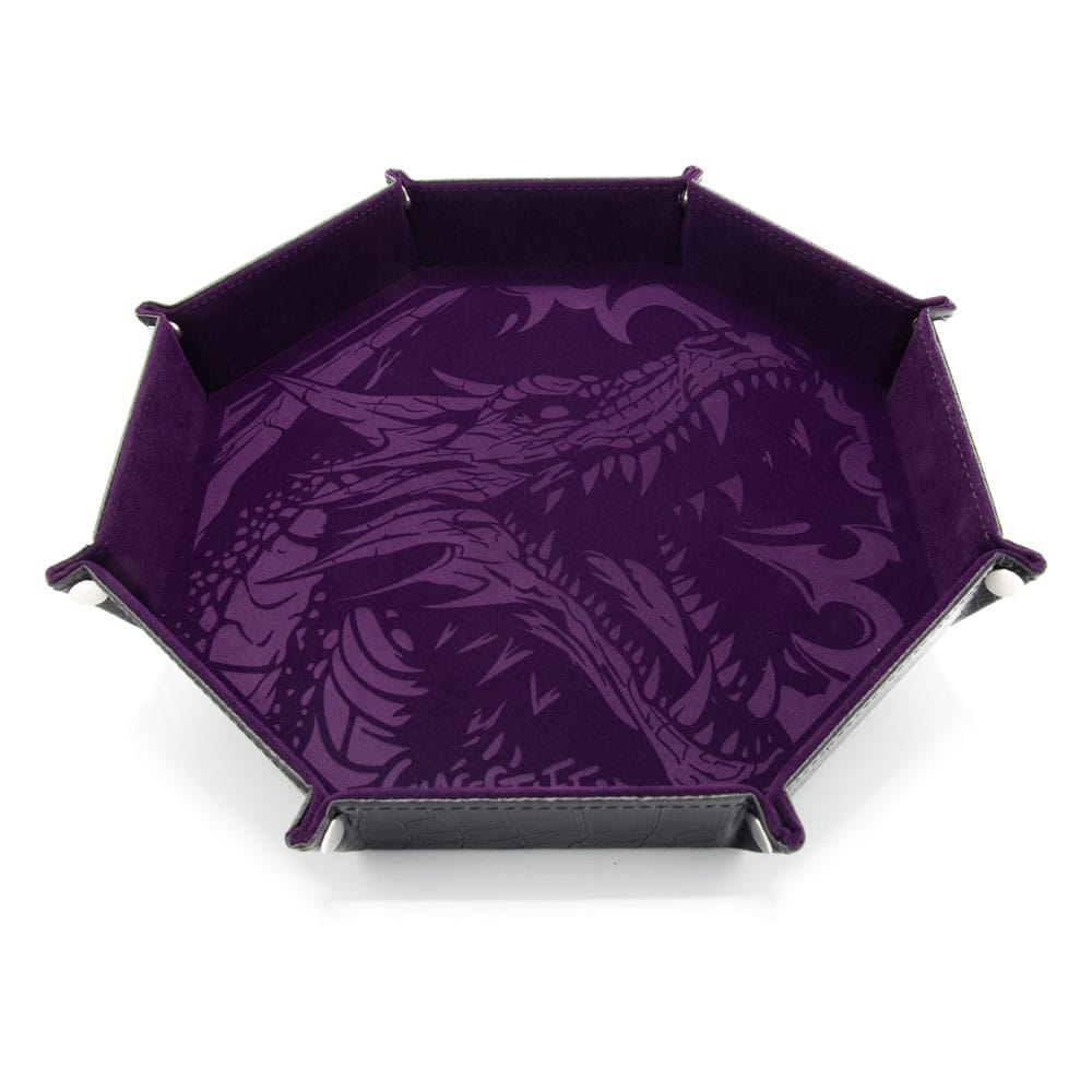 CritStones Folding Dice Tray Dragon Skin XL Edition Purple