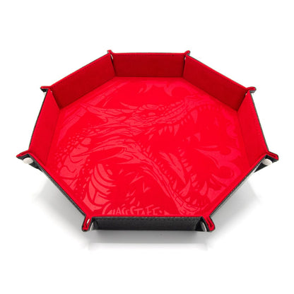 CritStones Folding Dice Tray Dragon Skin XL Edition Red Board games and accessories