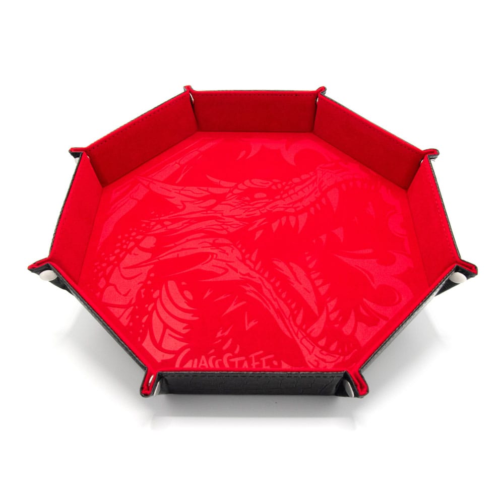 CritStones Folding Dice Tray Dragon Skin XL Edition Red Board games and accessories