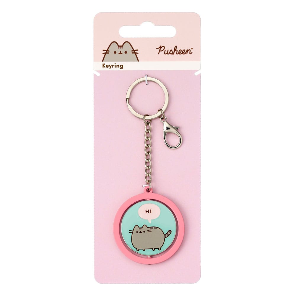 Pusheen Keychain ’Hi Bye’ Spinning Keyrings